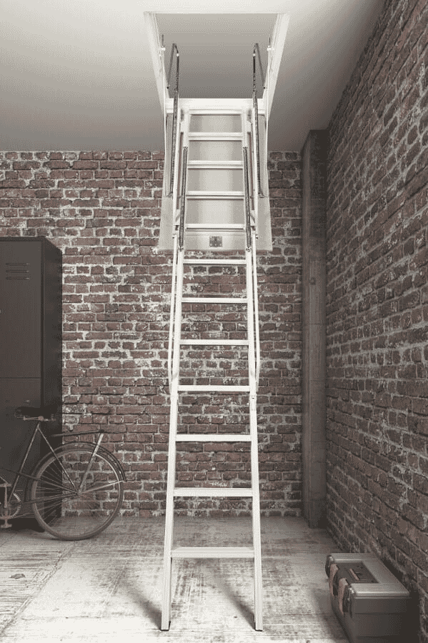 Fantozzi Tre 3 Section Steel Folding Loft Ladder