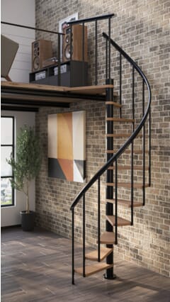 Dolle Calgary Anthracite Natural Spiral Stair Kit (1400mm)