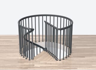 Dolle Calgary Circular Balustrade Kit - Anthracite Colour