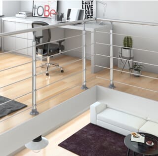 Dolle CLEAN Aluminium Balustrade Kit (Floor Mounting)