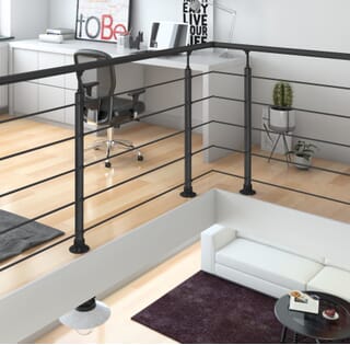 Dolle CLEAN Black Balustrade Kit (Floor Mounting)