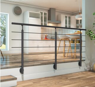 Dolle CLEAN Black Balustrade Kit (Wall Mounting)