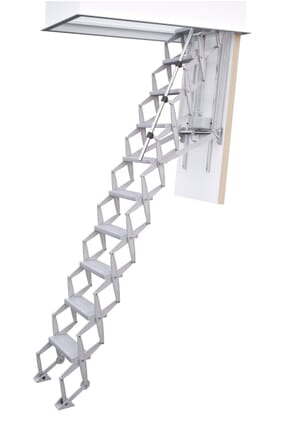 Columbus Electric Aluminium Concertina Loft Ladder