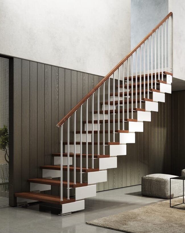 Wood & metal modular staircase