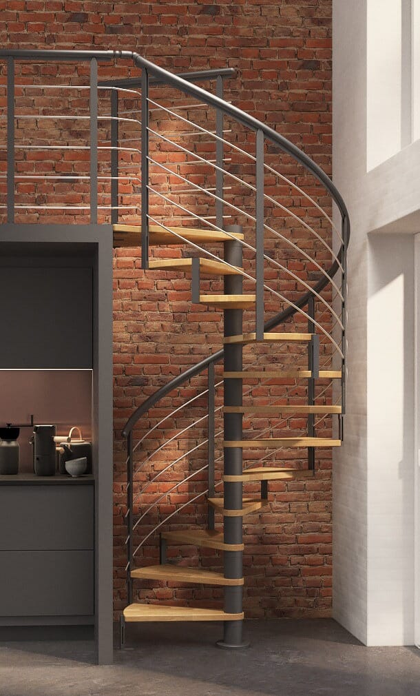 Dolle Montreal Deluxe Spiral Stair Kit - Anthracite