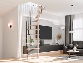 Dolle Saturne Half Spiral Stair Kit - Solid Beech Timber