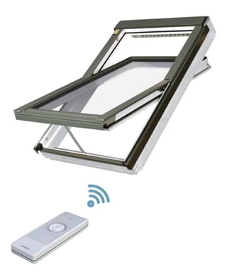 Fakro FTU-V White Polyurethane Z-Wave Electric Centre Pivot Roof Window