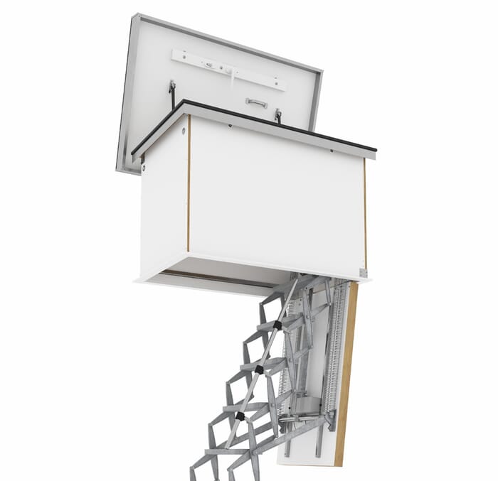Flat Roof Electric Concertina Access Ladder Flat Roof Electric Concertina Access Ladder