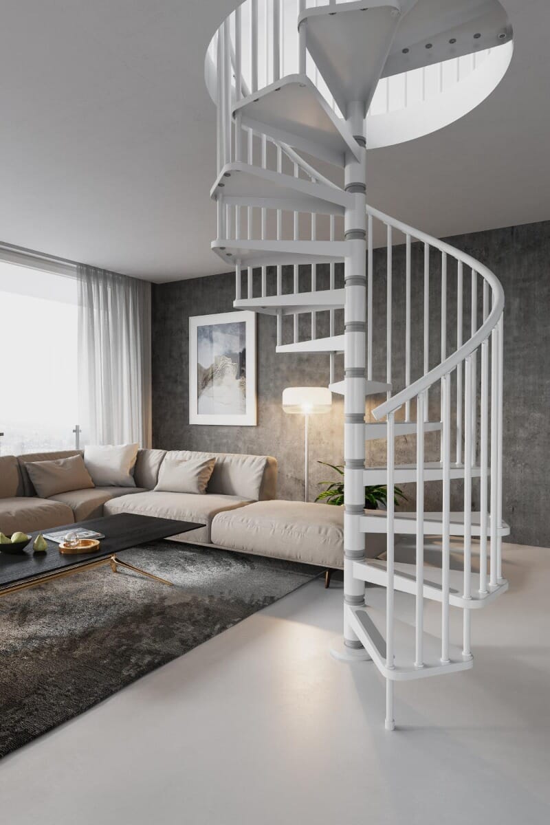 Gamia Metal Spiral Stair Kit - White