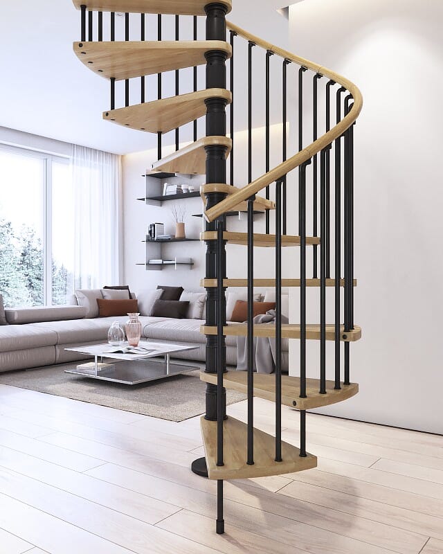  Wood Deluxe Spiral Stair Kit