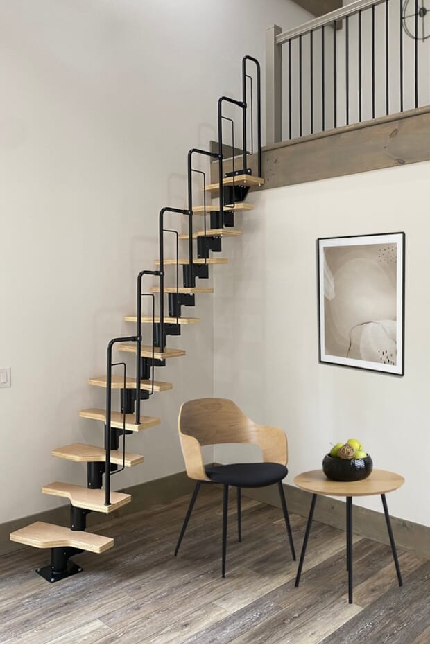Space Saving Stairs Design Gamia Mini Space Saving Stair Kit (White)