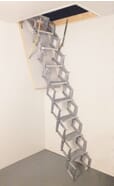 Columbus Junior Aluminium Concertina Loft Ladder (Trapdoor not supplied)