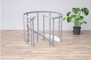 Dolle Montreal Deluxe Circular Balustrade Kit - Pearl Grey Colour