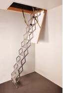 Piccolo Premium Loft Ladder fitted with Telescopic Handrail (Trapdoor not supplied)
