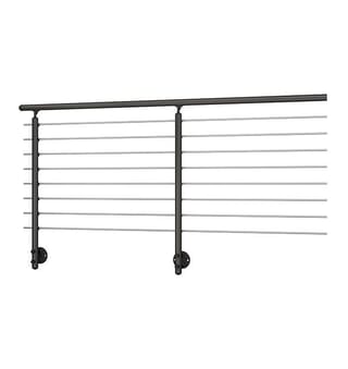 Dolle Prova 8 Railing System - Anthracite - Extension Kit - Wall Fixed