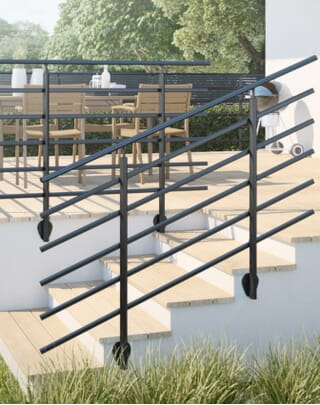 Dolle PURE Black Balustrade Kit (Wall Mounted)