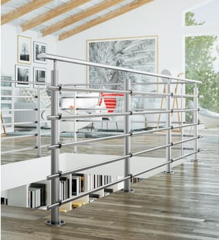 Dolle PURE Titanium Balustrade Kit (Floor Mounting)