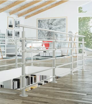 Dolle PURE White Balustrade Kit (Floor Mounting)