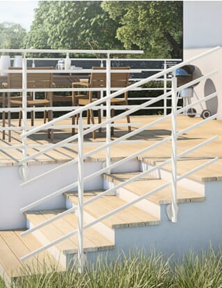 Dolle PURE White Balustrade Kit (Wall Mounted)