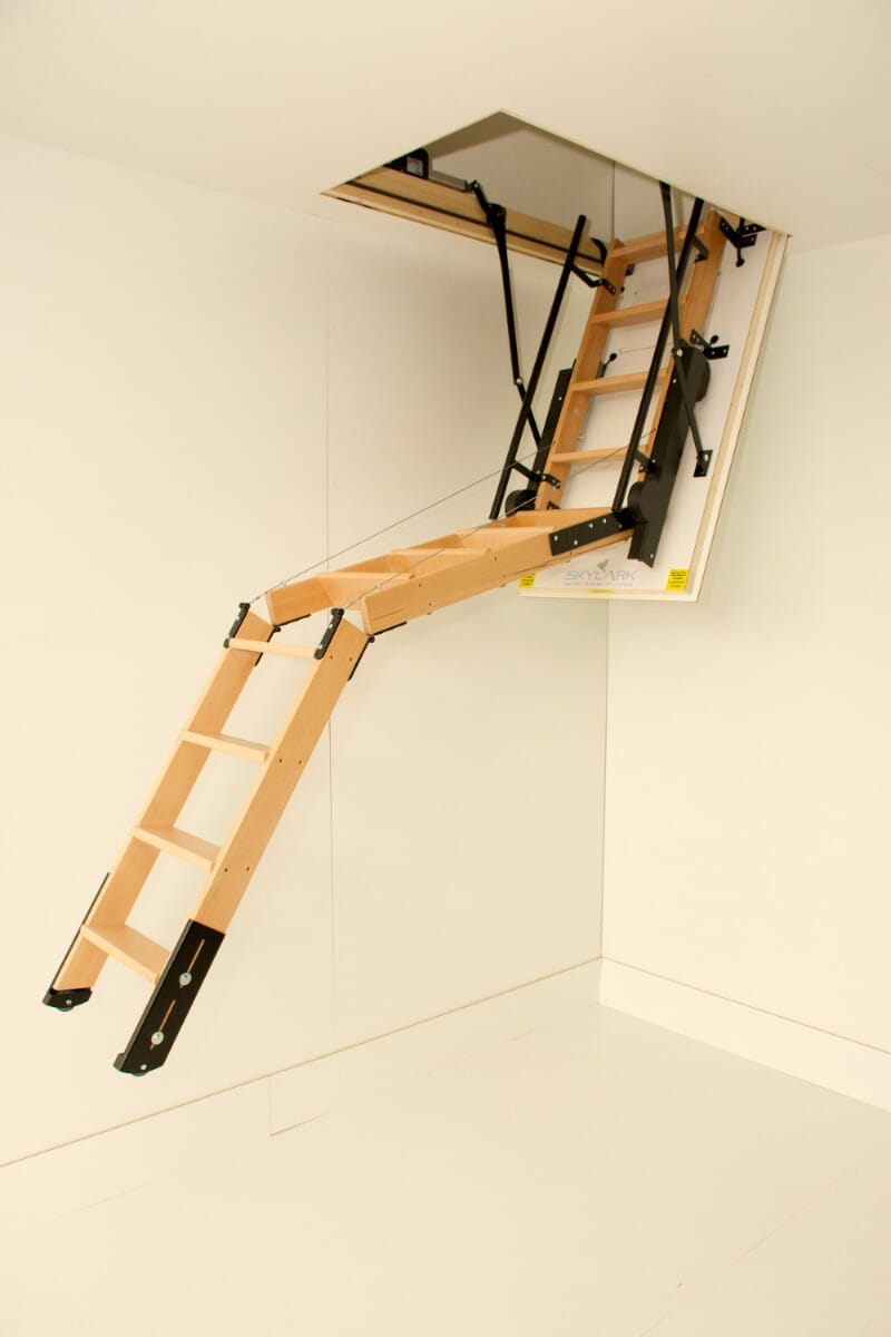 Compact shop attic ladder