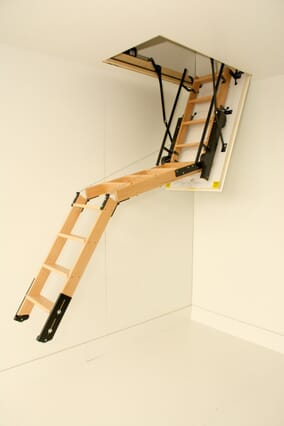 Skylark 3 Section Electric Timber Folding Loft Ladder