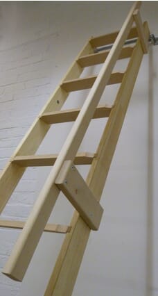 Dolle Straight Flight Ladder - Timber Handrail