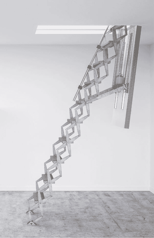 Columbus Electric Aluminium Concertina Loft Ladder