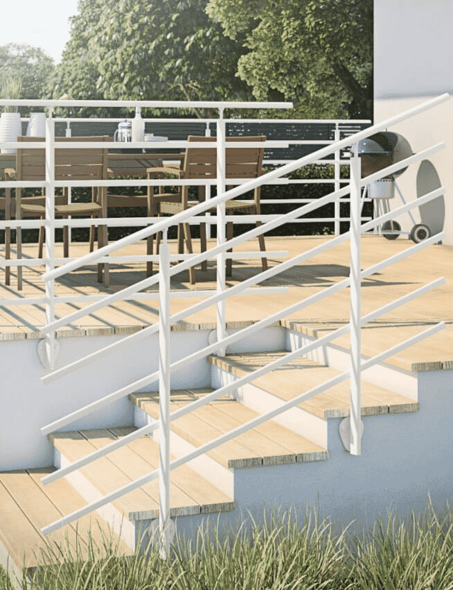 Dolle PURE White Decking Balustrade Kit