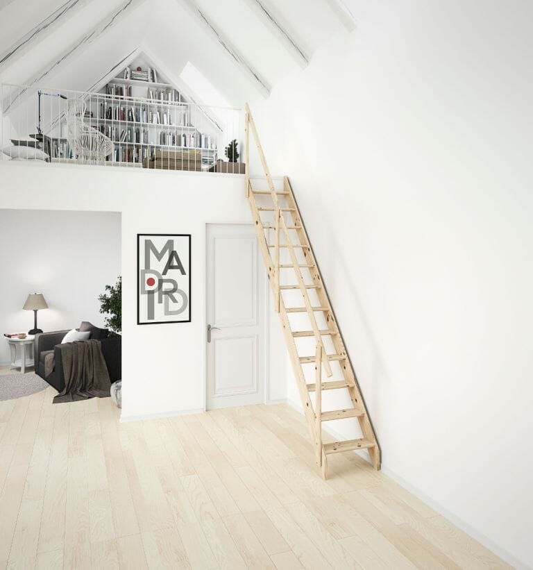 loft ladder wooden