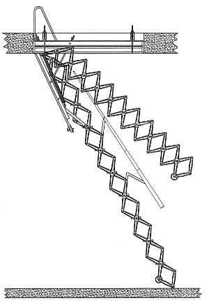 Loft ladder operation pole for opening the loft hatch ClickFIX®